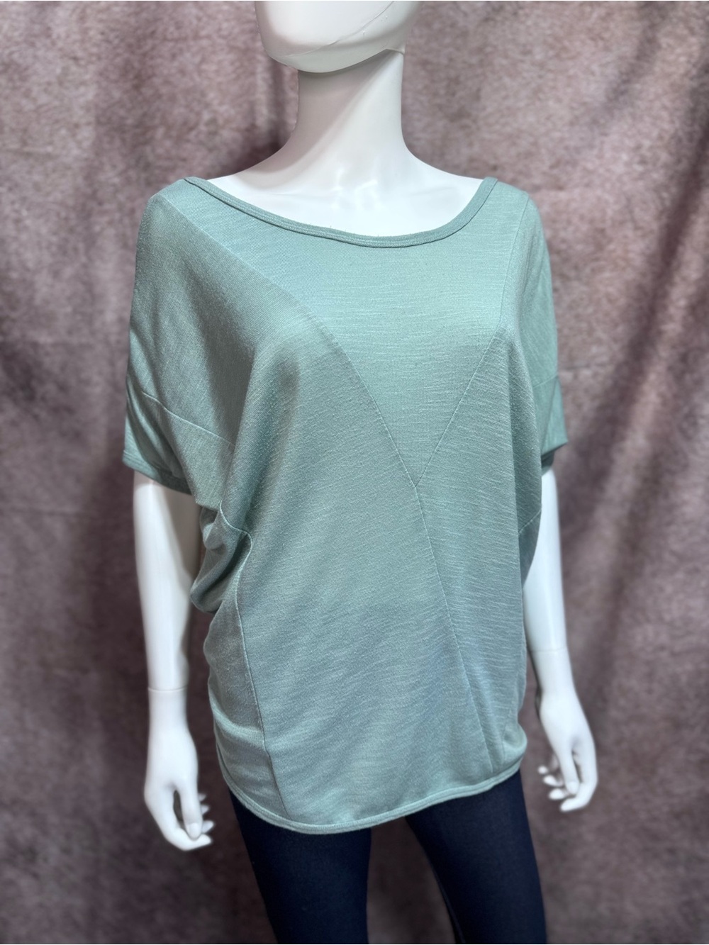 Relaxed Teal Green Women's Top-Custom Made-Large